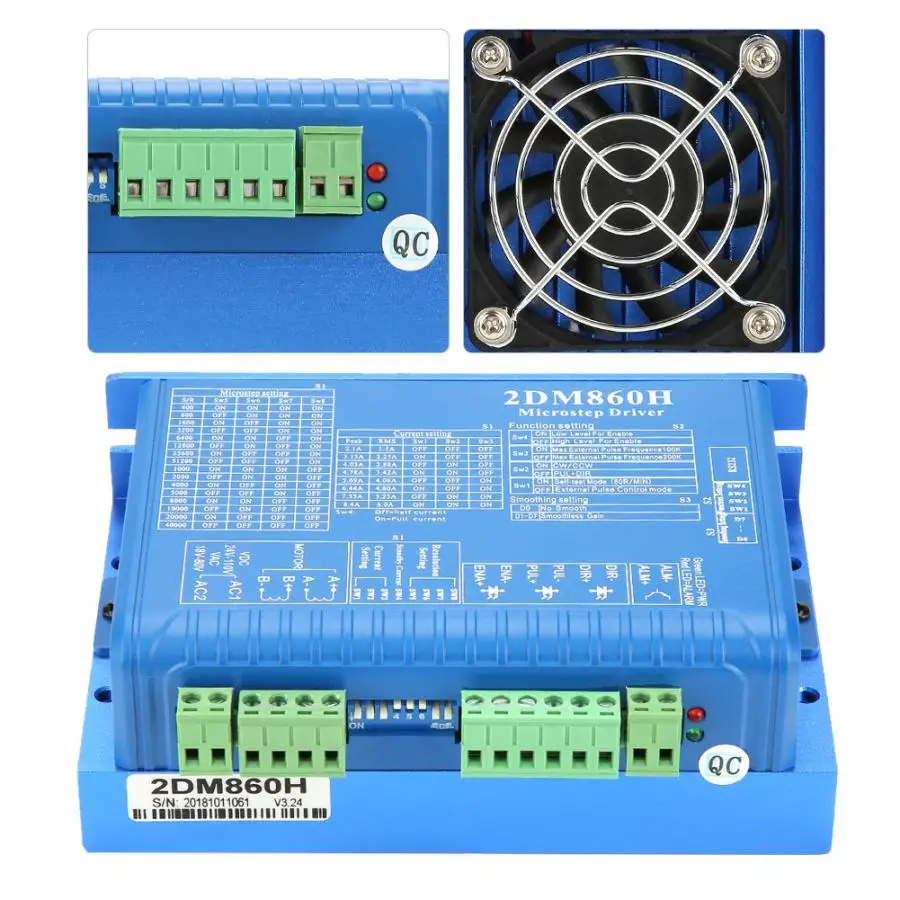 CNC 2DM860H цифровой двухфазный Драйвер шагового двигателя микроконтроллер