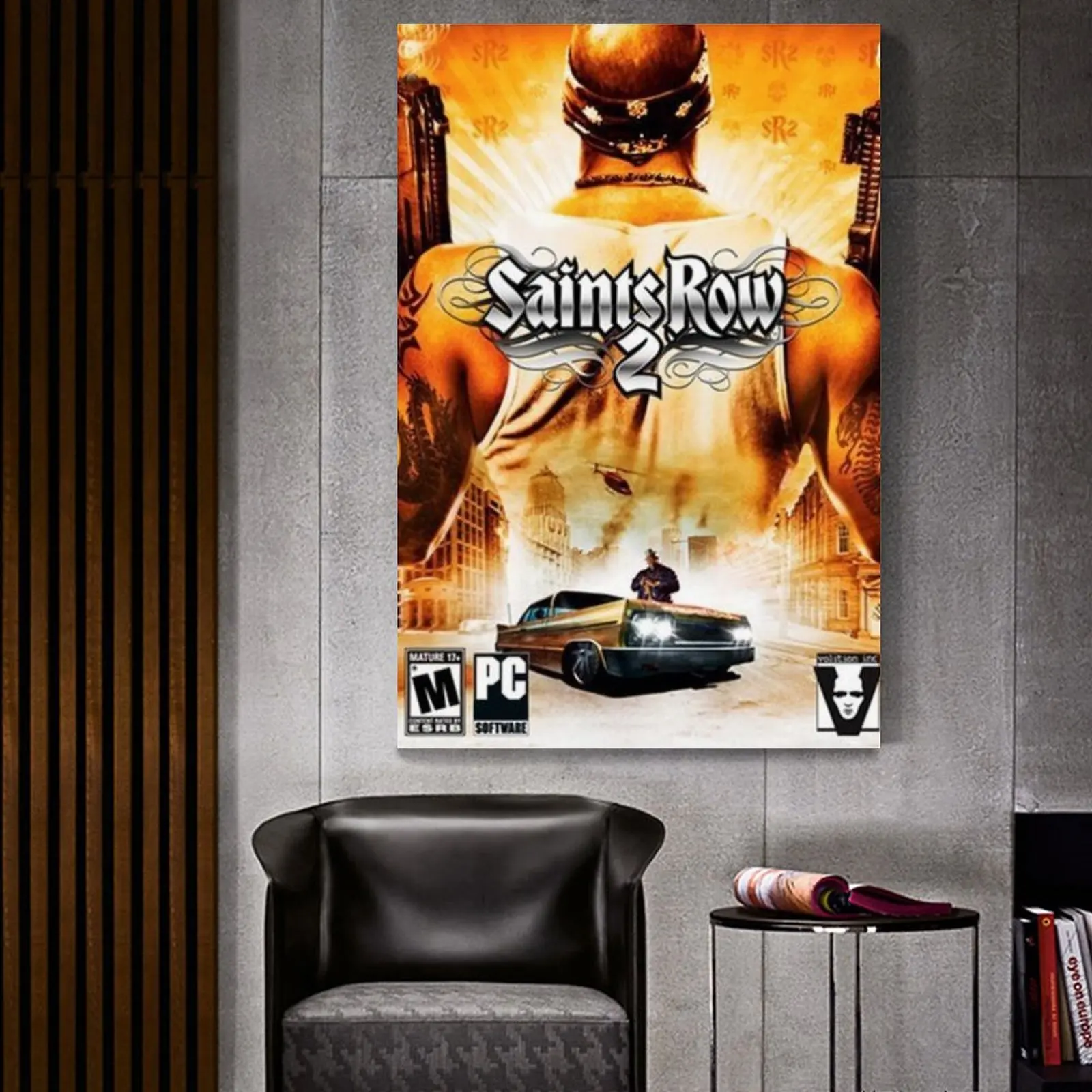 Художественный плакат на холсте Сэйнтс Роу 2 Экшн-игры настенный художественный