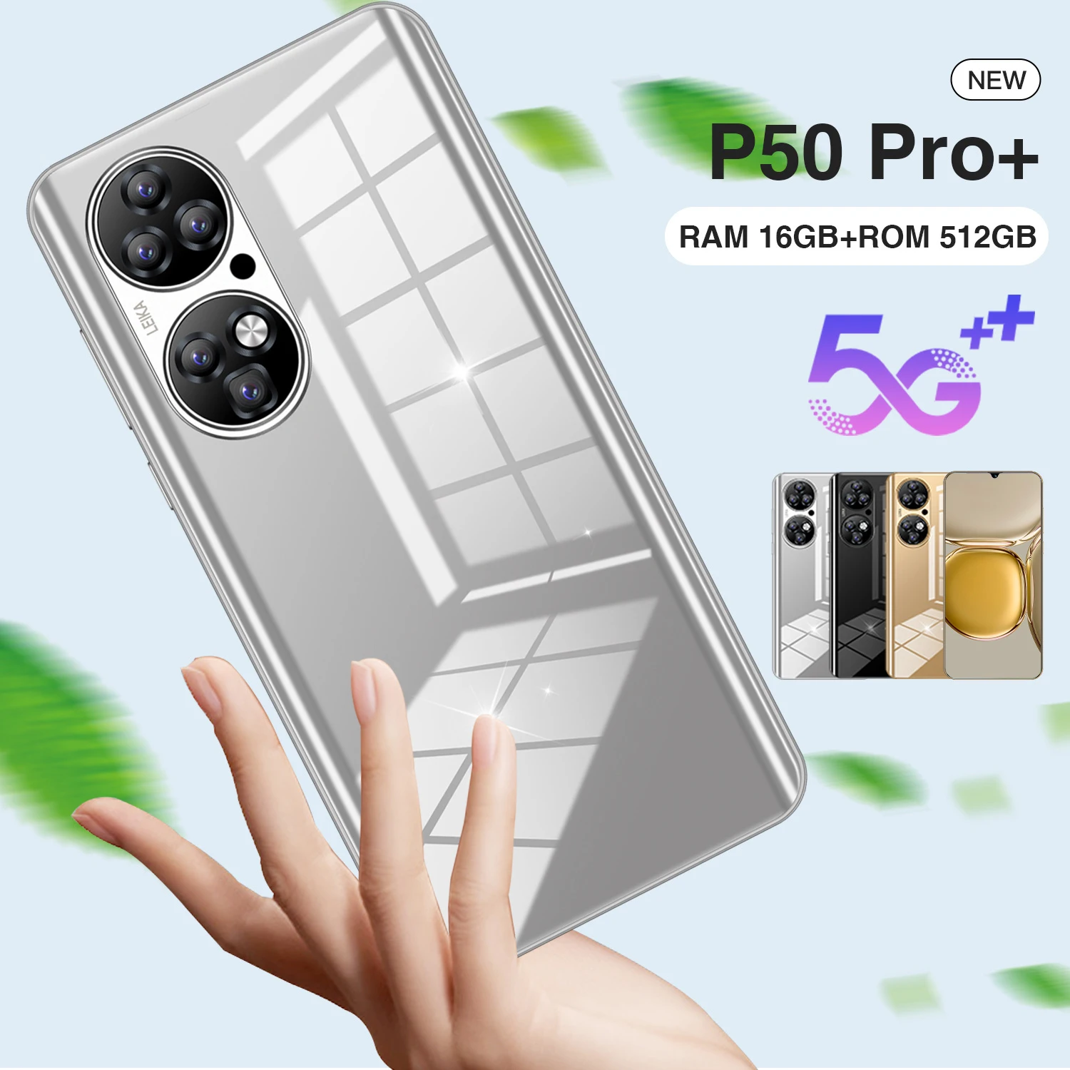 

2021 New Fashion 5G 6.7 Inch Large Screen Smartphone 16GB+512GB for Huawei P50 Pro+ Cellphone Xiaomi Samsung Apple Mobile Phone