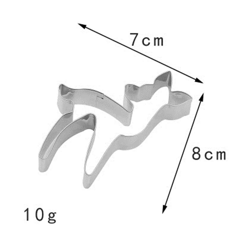 Elk Deer Shape Christmas Cookie Cutters Fondant Stamp Cake Embossing Mould Sugar Craft 3D Baking Pastry | Дом и сад
