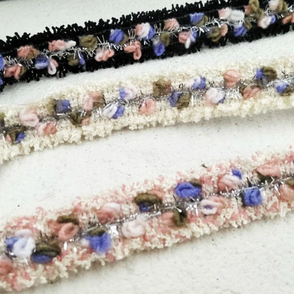 

Fine Weave Trim Double Eyelashes Ribbon Clothing Lace DIY Accessories Jewelry Hair Band Handmade Decoration Bazin Riche Getzner