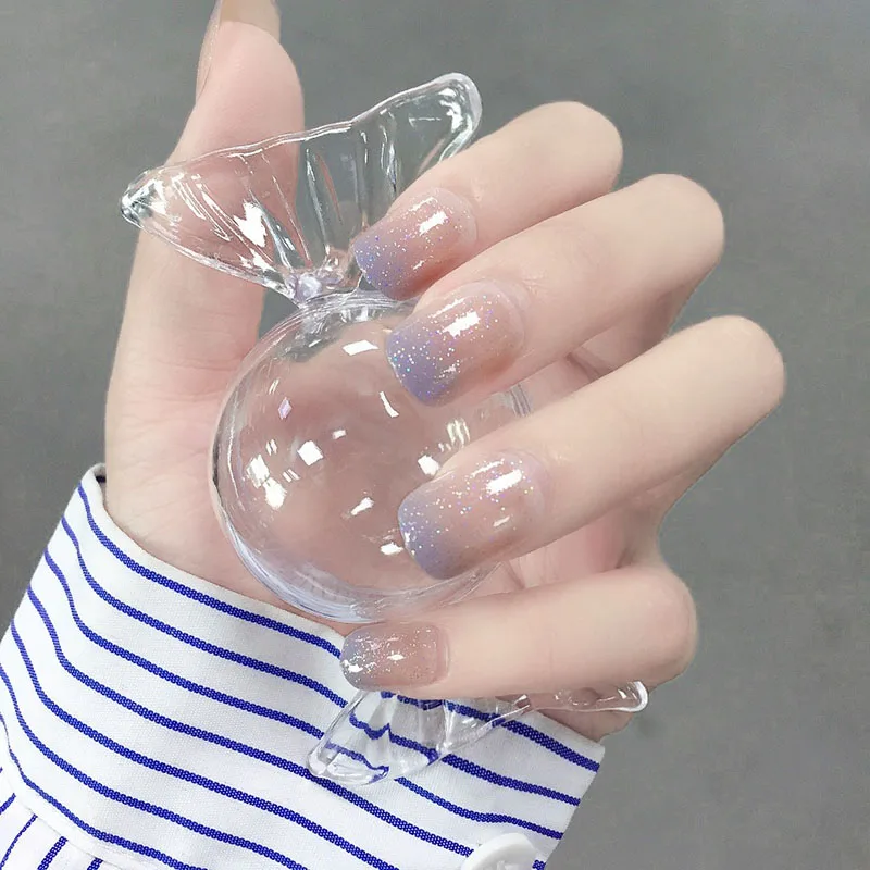 24 шт. женские сексуальные накладные ногти телесного цвета модный градиентный