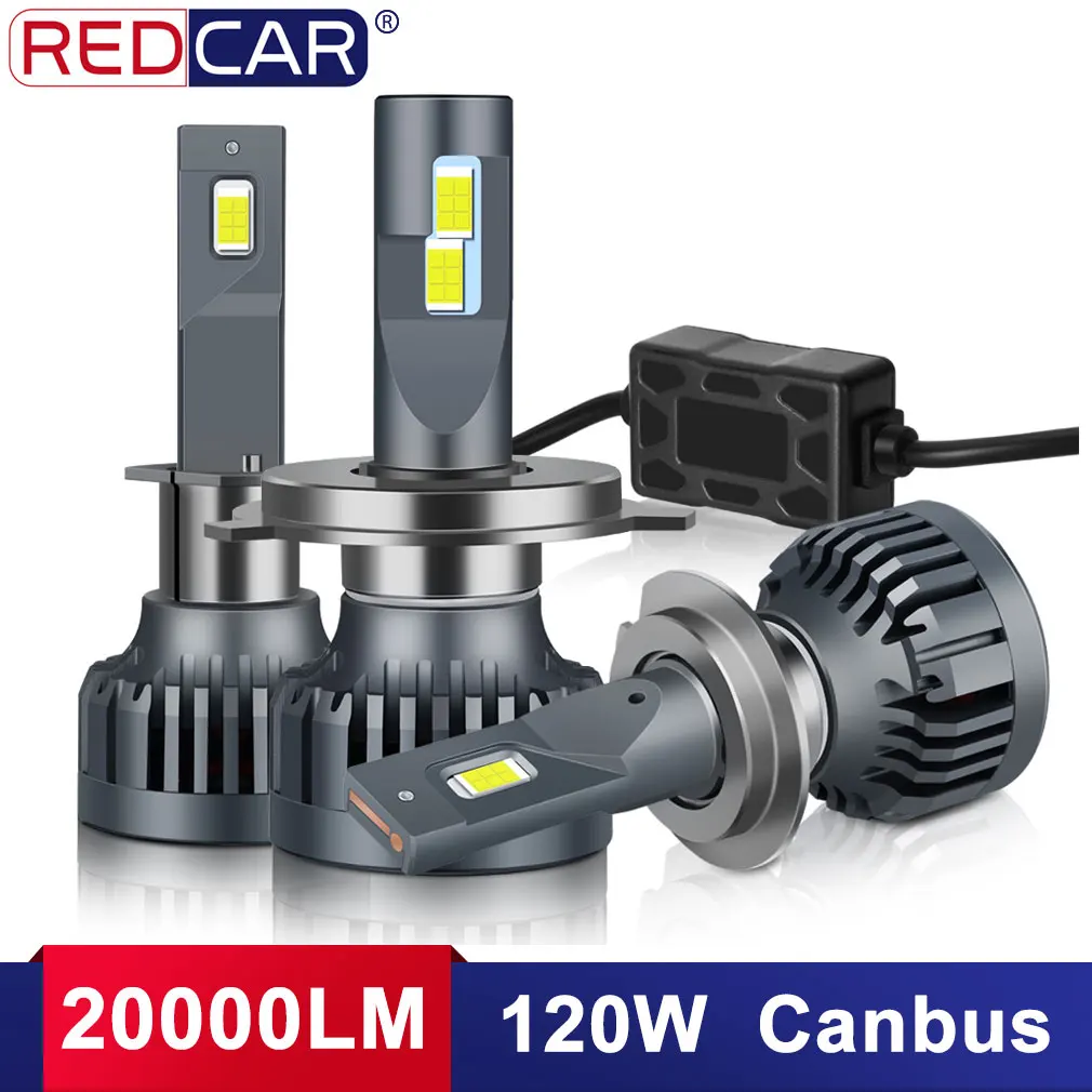 2 шт. 120 Вт H7 H1 H3 светодиодный фар автомобиля H4 H11 HB3 9005 HB4 9006 Atuo лампа Canbus Error Free 20000LM CSP