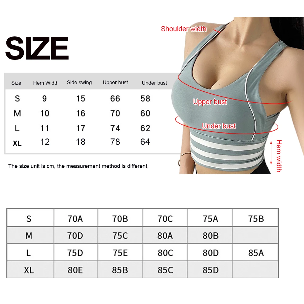 

Women Sports Bra Yoga Crop Top Push Up Underwear Crisscross Back Fitness Bras Athletic Vest Workout Running Bra