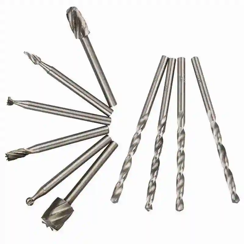 

7/11Pcs Rotary Multi Tool Cutting Guide HSS Router Kit Drill Bits 6389 Accessories Set Attachment Powe Tool H6M7