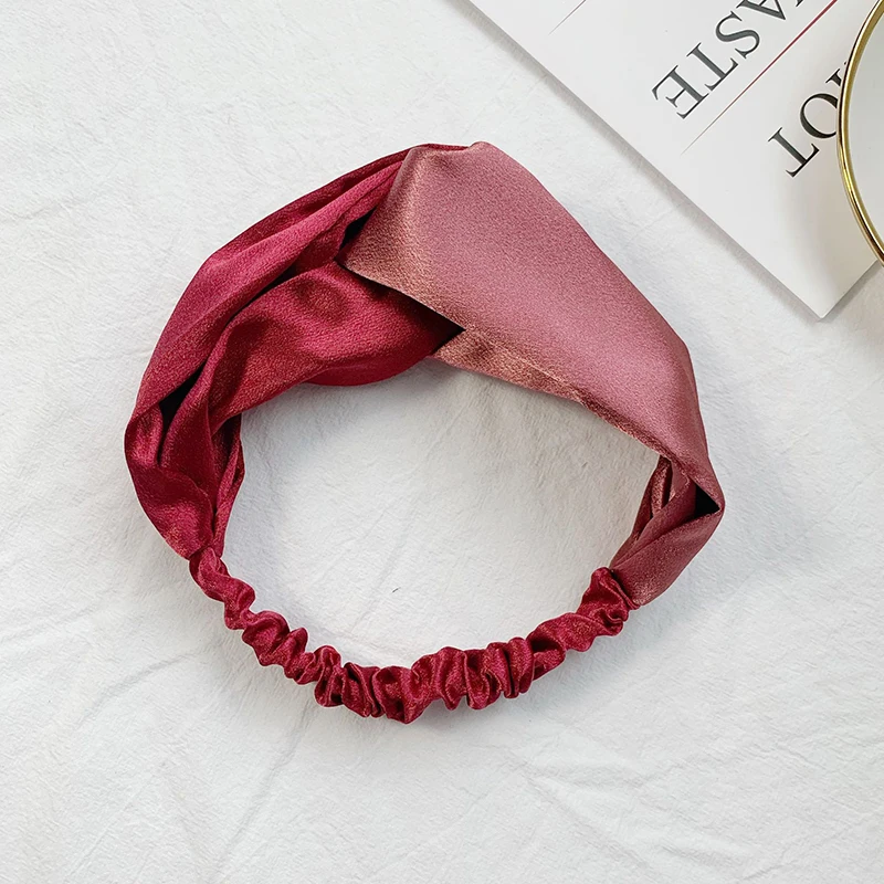 

New fresh simple elastic hair band wash bunch wide side hair band Korean version of the wild headwear female hair accessories