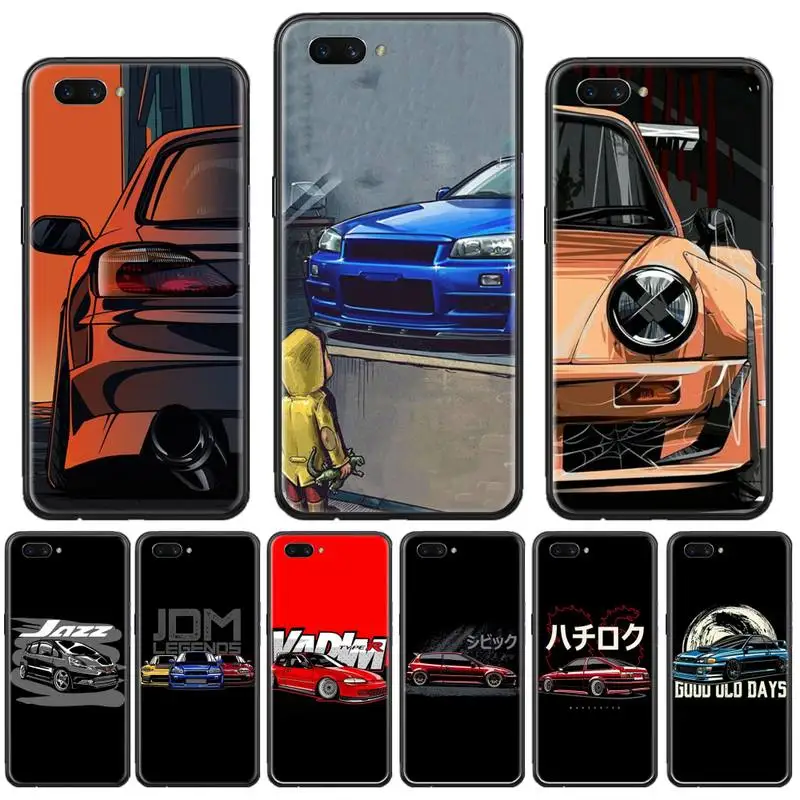 

Japan JDM Car AE86 Phone Case For OPPO F 1S 7 9 K1 A77 F3 RENO F11 A5 A9 2020 A73S R15 REALME PRO Cover Funda Shell