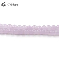 kissflower lb42 4 6 8 10 12mm natural stone jewelry diy making accessories bracelet necklace light purple round loose beads