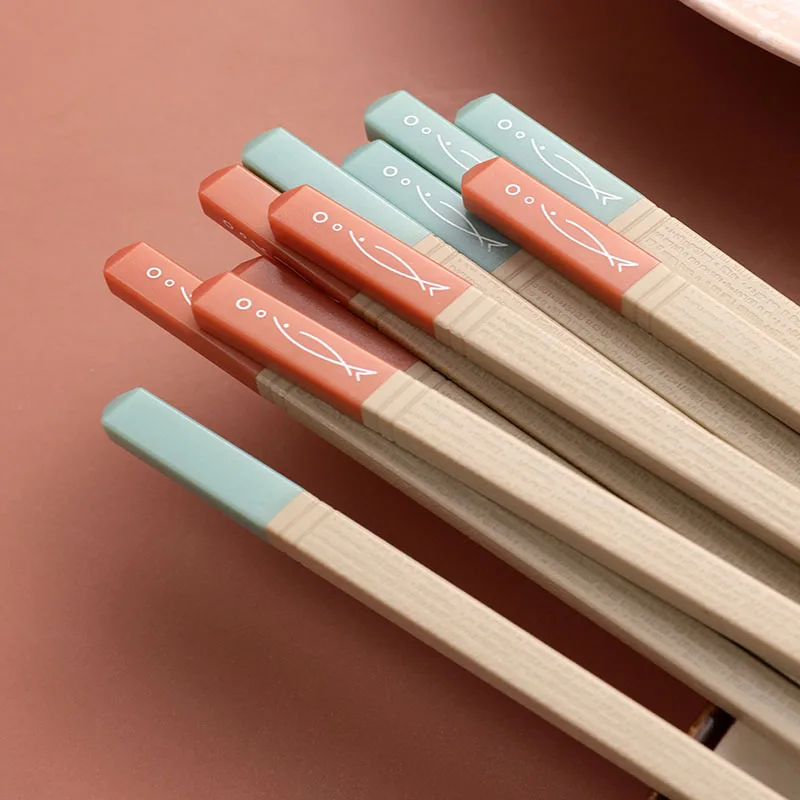 

Antibacterial Alloy Chopsticks Household High Grade Ten Pairs Of Non Slip Temperature Resistant For One Person Thermostability