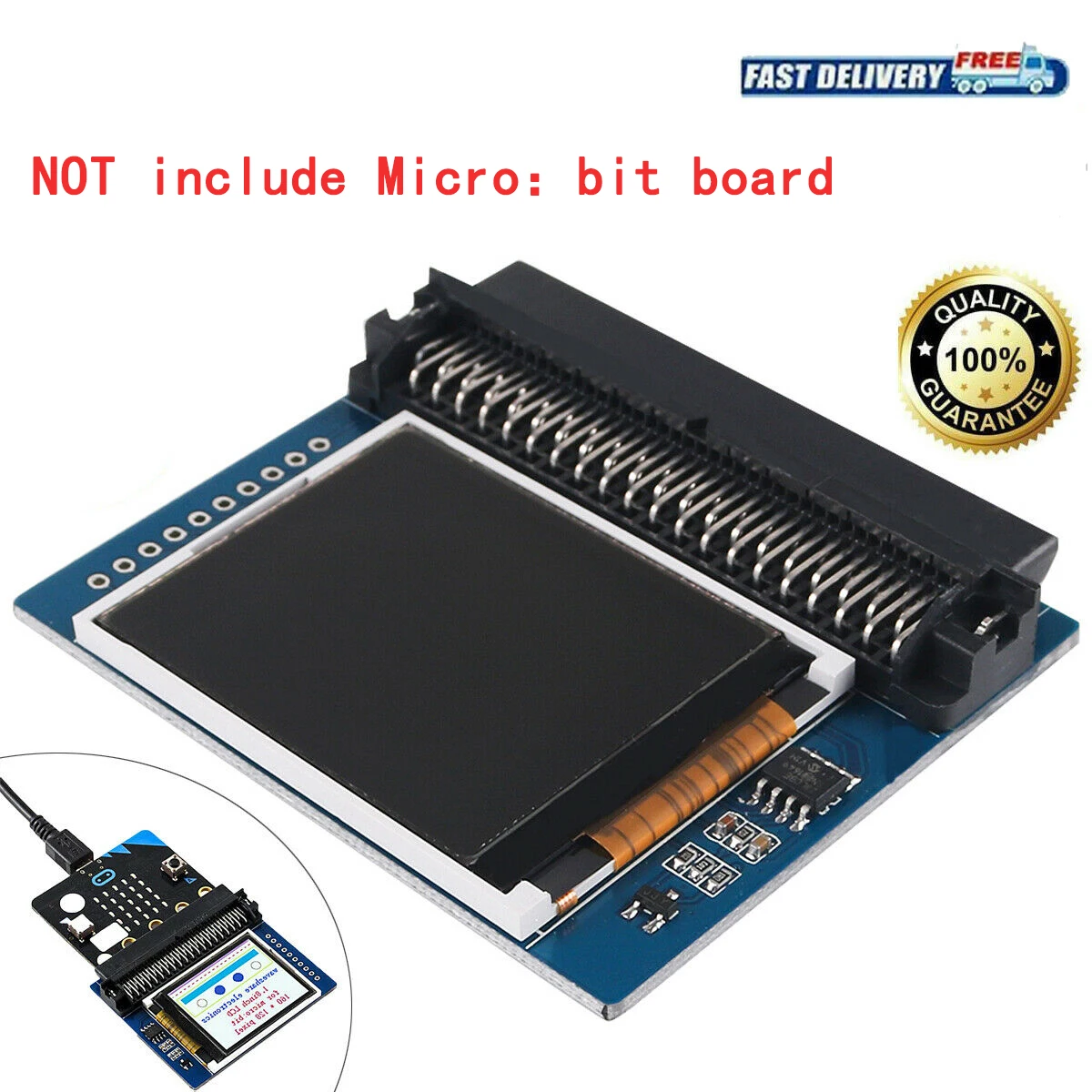 1.8 inch 160x128 RGB Colorful LCD Display Screen Module Breakout Board DIY for BBC Microbit Micro:bit V2 Accessories