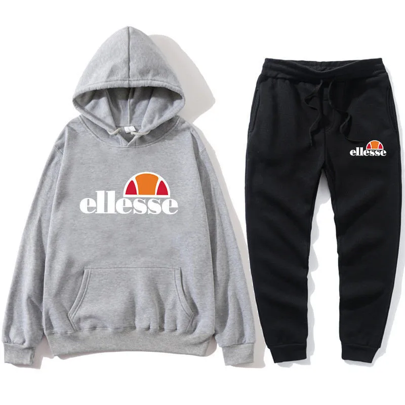 

New Brand Hoodie Men's Sweatshirt Print Autumn Winter Men's Hip Hop Hooded Streetwear Hoodie Woman Hoody Black Pants Two-Piece