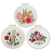 embroidery cross stitch kit set for beginners handmade embroidery diy flowers plants pattern embroidery diy sewing craft kit