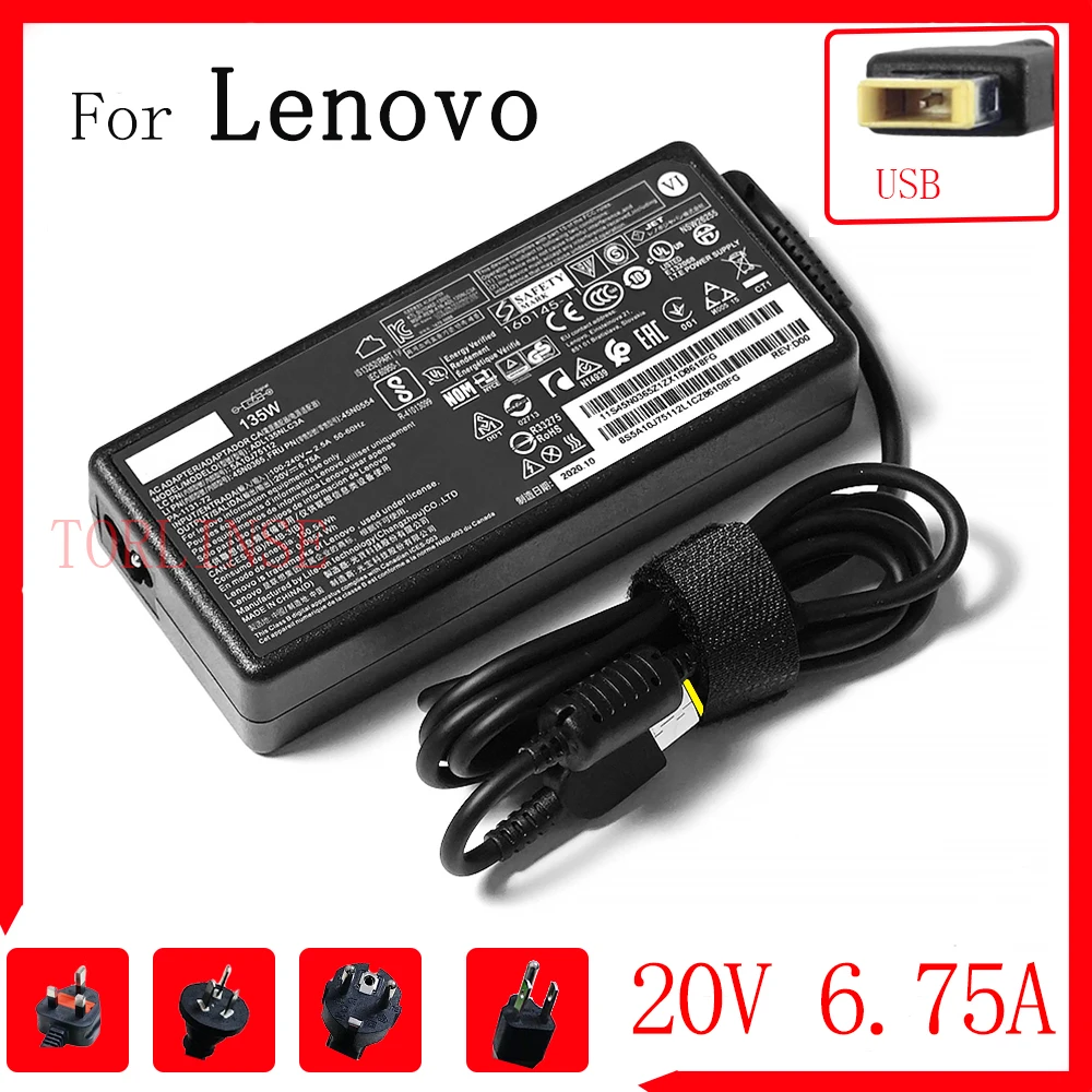Оригинальное зарядное устройство для ноутбука 20 в 135 а Вт Lenovo Leon Y520-15IKBA Y520-15IKBM