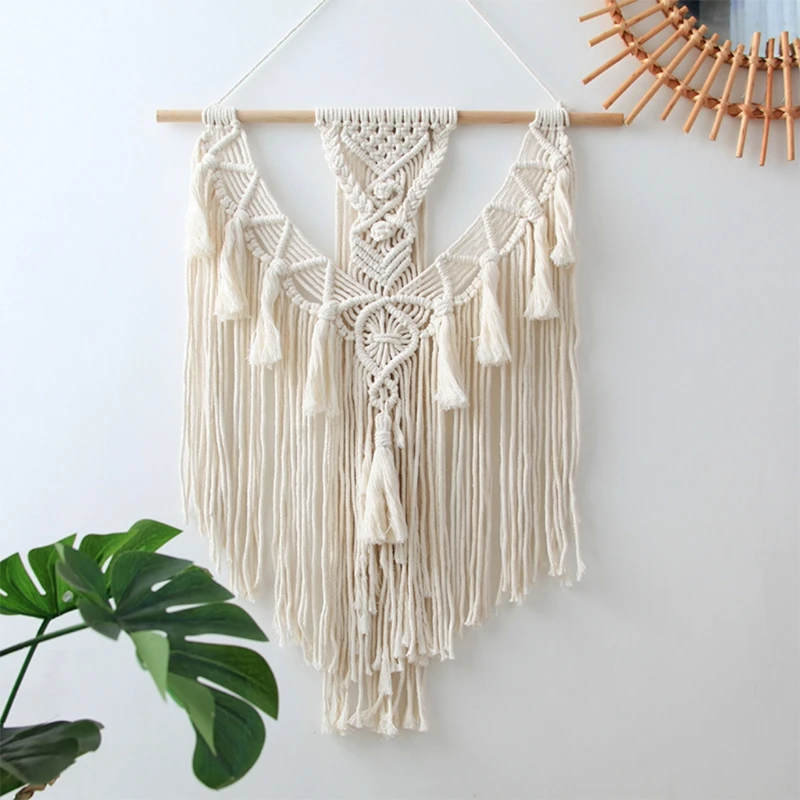 

Macrame Wall Hanging Tapestry Art Handmade Woven Boho Home Decor for Apartment