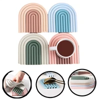 2pcs creativity cup mat heat insulation table mat non slip tea mug milk coffee cup coaster for home office party 1514cm