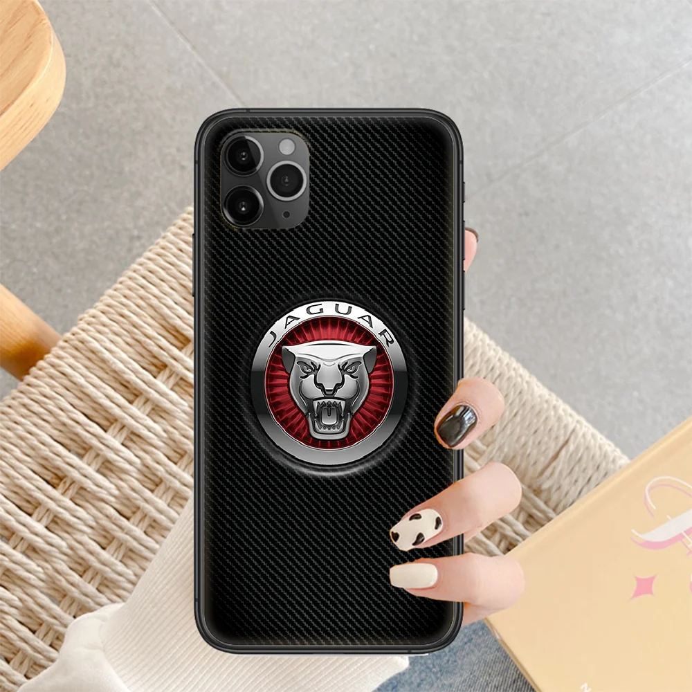 

port car jaguars Phone Case Cover Hull For iphone 5 5s se 2 6 6s 7 8 12 mini plus X XS XR 11 PRO MAX black luxury prime art