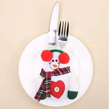 2020 новогодний Рождественский набор ножей вилка Столовые приборы юбка брюки Navidad