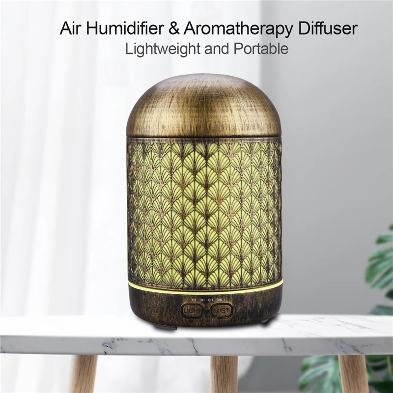 

JVJH Ultrasonic Humidifiers Aromatherapy Oil Diffuser 300ml with 7 Color LED Lights and Waterless Auto Shut-off for Home Office