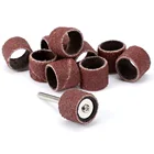 Шлифовальные ленты 12,5 мм, 10 шт.компл., принадлежности Dremel, зернистость 80 # + насадки для шлифовального барабана 3,17 мм, роторный инструмент, набор электрических фрез для ногтей