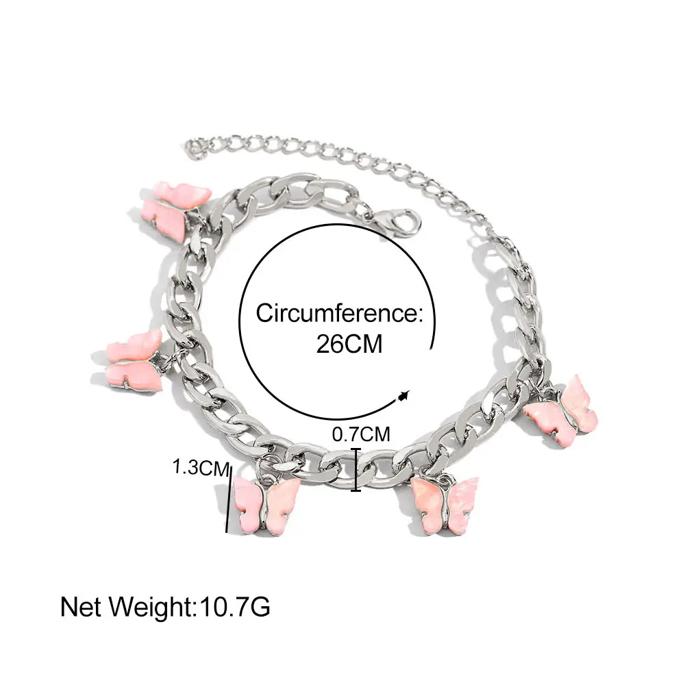 

Byliajewel Gold Silver Color 16 Butterfly Bracelets for Women Punk Hip hop Acrylic Wide Bracelet 2020 Fashion Party Jewelry Gift