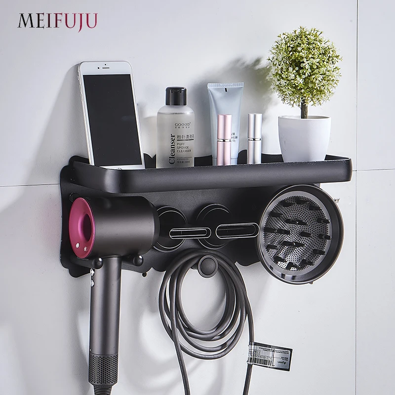 Support mural pour sèche-cheveux Dyson Supersonic  couleur argent  noir