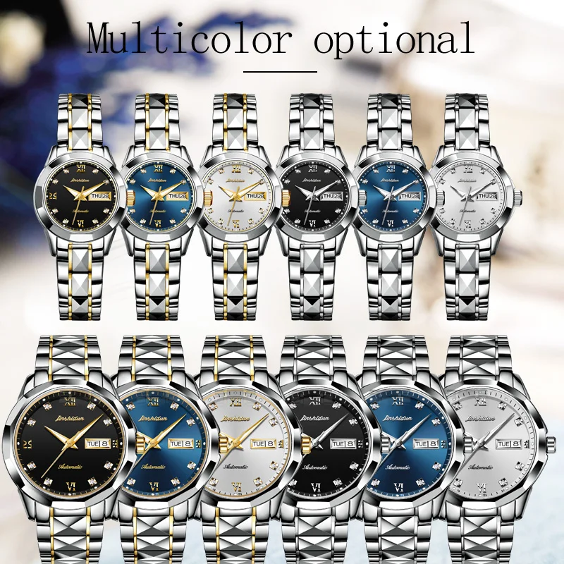 

JSDUN 2020 New Fashion luminous Men watch automatic mechanical with tungsten steel MIYOTA movement waterproof 8813