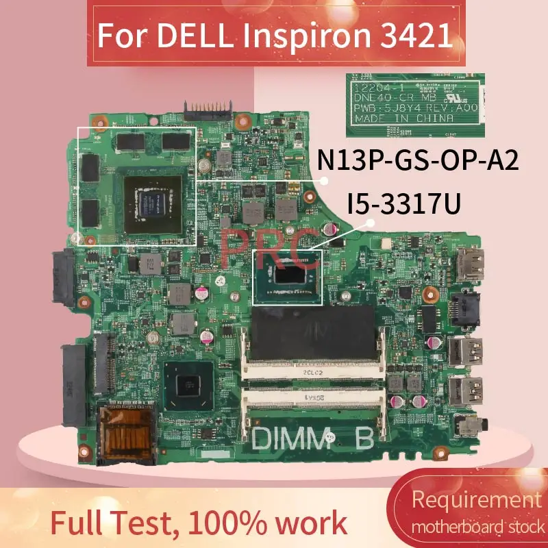 CN 02HTV8 для DELL Inspiron 3421 I5 3317U 12204 1 Материнская плата ноутбука DDR3 ноутбука|Материнские