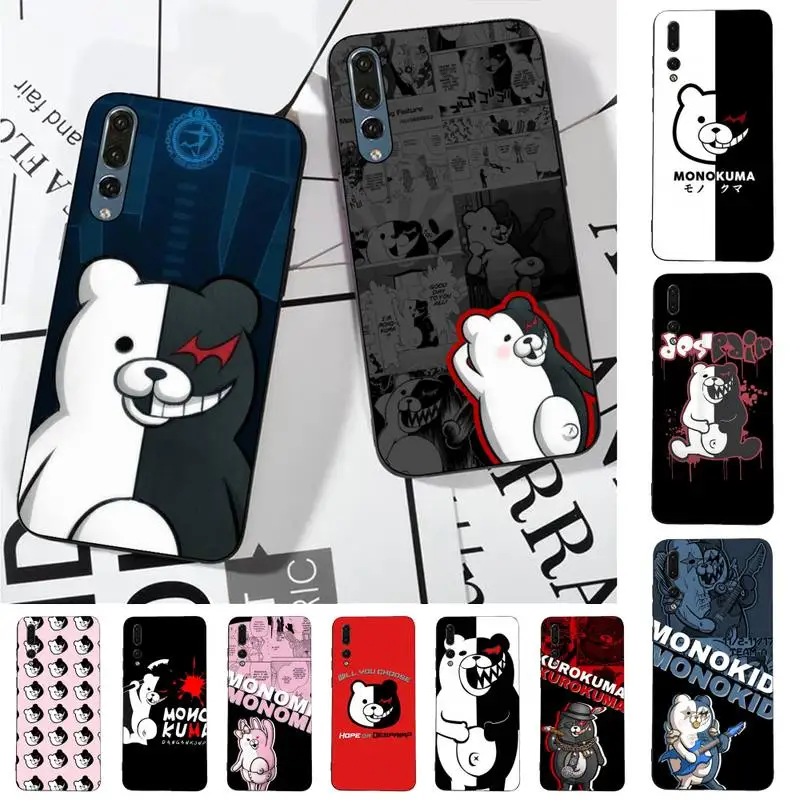 

Cute Kumamon Danganronpa Monokuma Phone Case for Huawei P30 40 20 10 8 9 lite pro plus Psmart2019