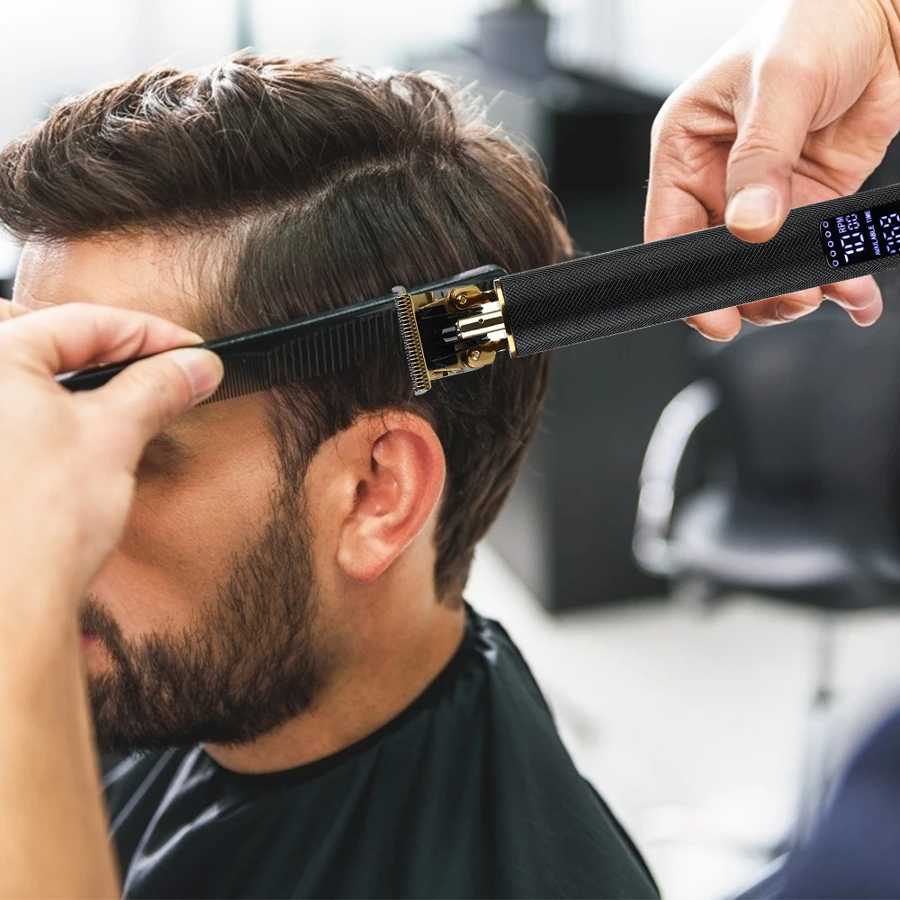 

Hair Trimme for Men Professional Electric Hair Clipper Kit LCD 0mm Shaver Beard USB Rechargeable Hair Cutting Machine Silence