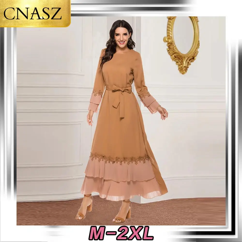 Мусульманское платье мусульманское турецкое элегантное модное с длинным