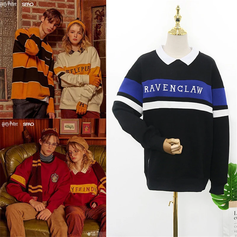 Толстовка Униформа Слизерин Hufflepuff джемпер Косплей Ravenclaw Толстовка костюм Толстовка и штаны Гриффиндор джемпер свитер униформа