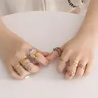 Индивидуальные двойные кольца с именем, регулируемые женские обручальные кольца из нержавеющей стали, уникальные обручальные подарки
