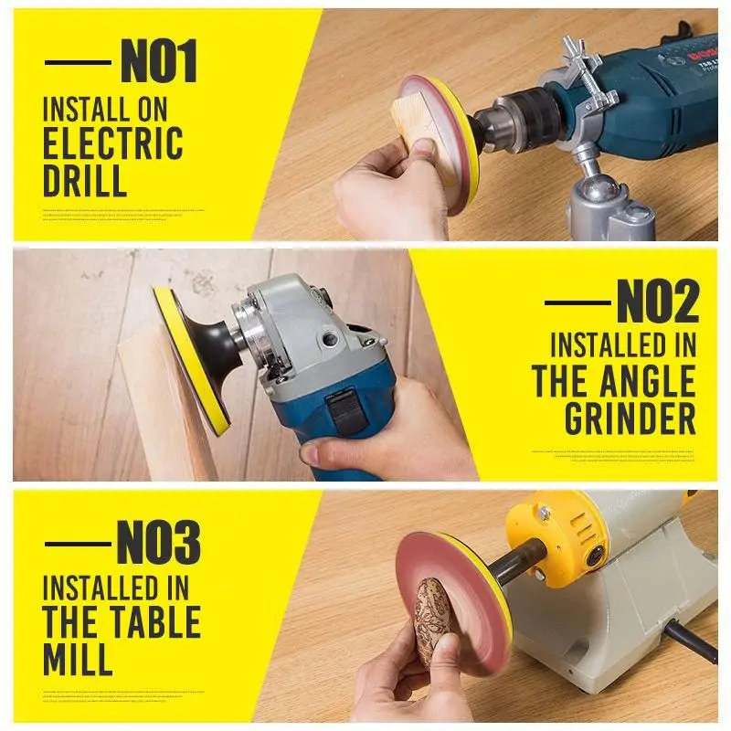 

Polishing Hook and Loop Pad Angle Grinder Sanding Polishing Hook and Loop Backing Pad