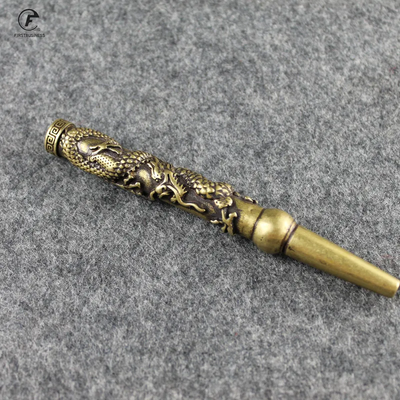 Ретро латунь дым Дракон мундштук Fillter в виде курительной трубки творческий