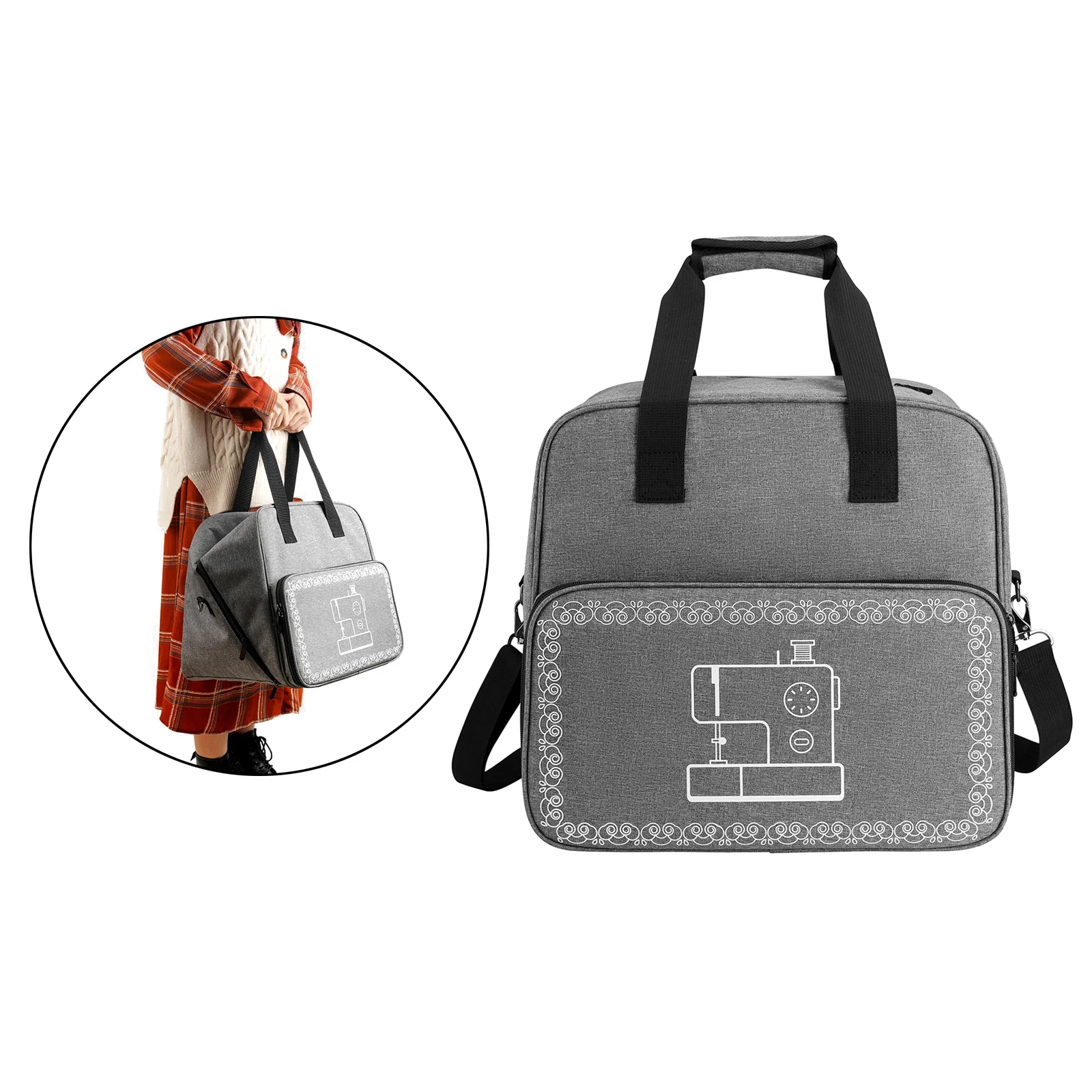 

Sewing Machine Carrying Case Tote Bag Universal Nylon Travel Carry Storage Cover