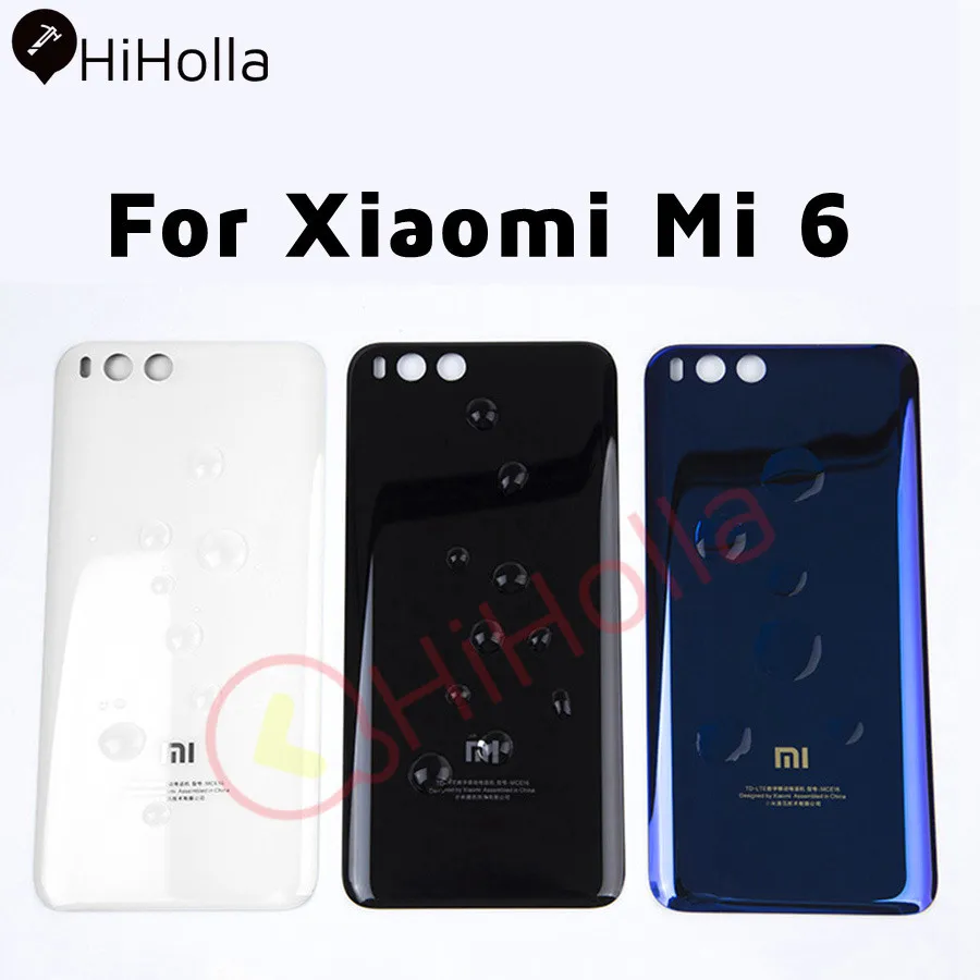

For Xiaomi Mi 6 Battery Cover Mi6 Back Glass Cover Note3 Rear Door Housing Case For Xiaomi Mi6 Mi 6 Battery Cover With Adhesive