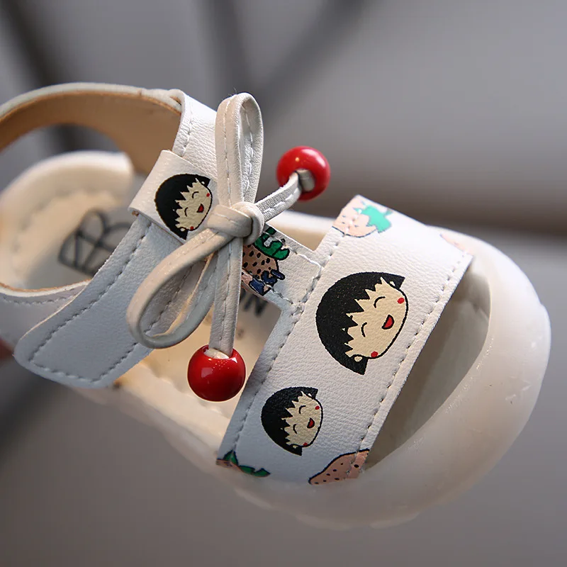 Сандалии с открытым носком для девочек босоножки принцессы на мягкой резиновой