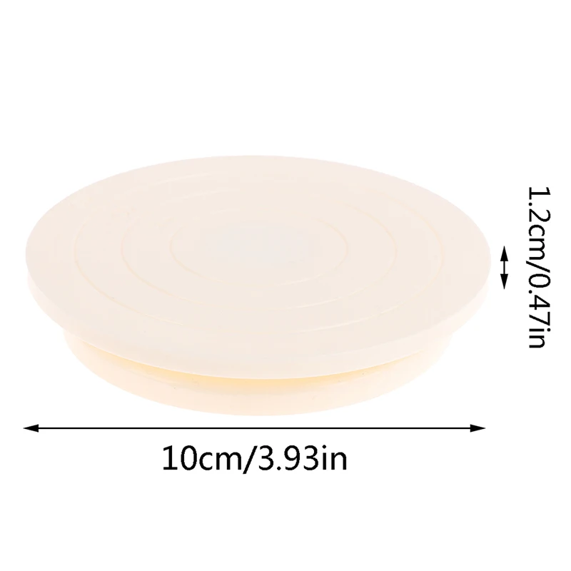 

DIY Cake Rotary Table Mini Plastic Laminating Rotary Table Fondant Cake Round Home Kitchen Cookie Stand