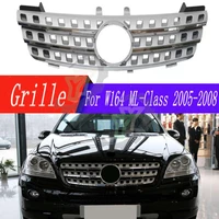 chrome silverblack front bumper racing grille for mercedes benz ml class w164 ml320 ml350 ml500 2005 2008