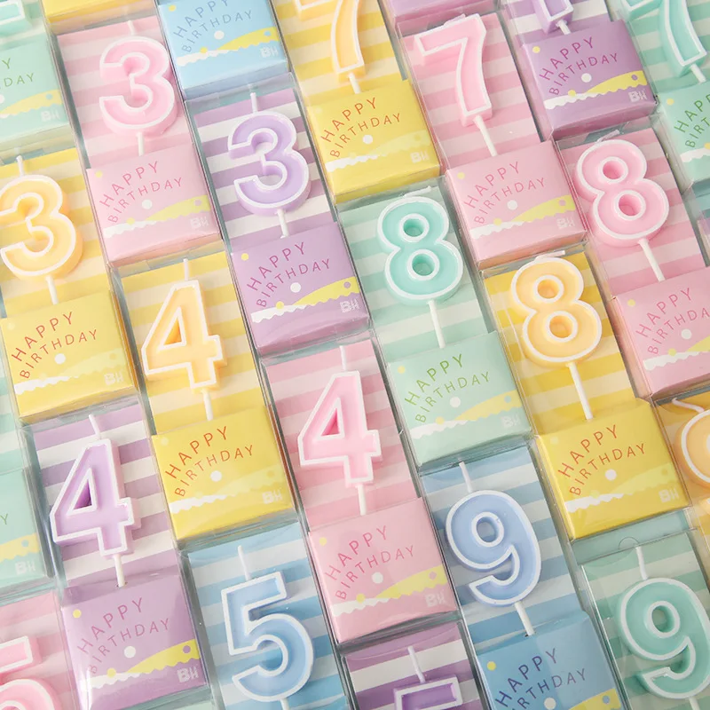 Свечи для торта свадебные украшения разных цветов с цифрами 0-9 креативные