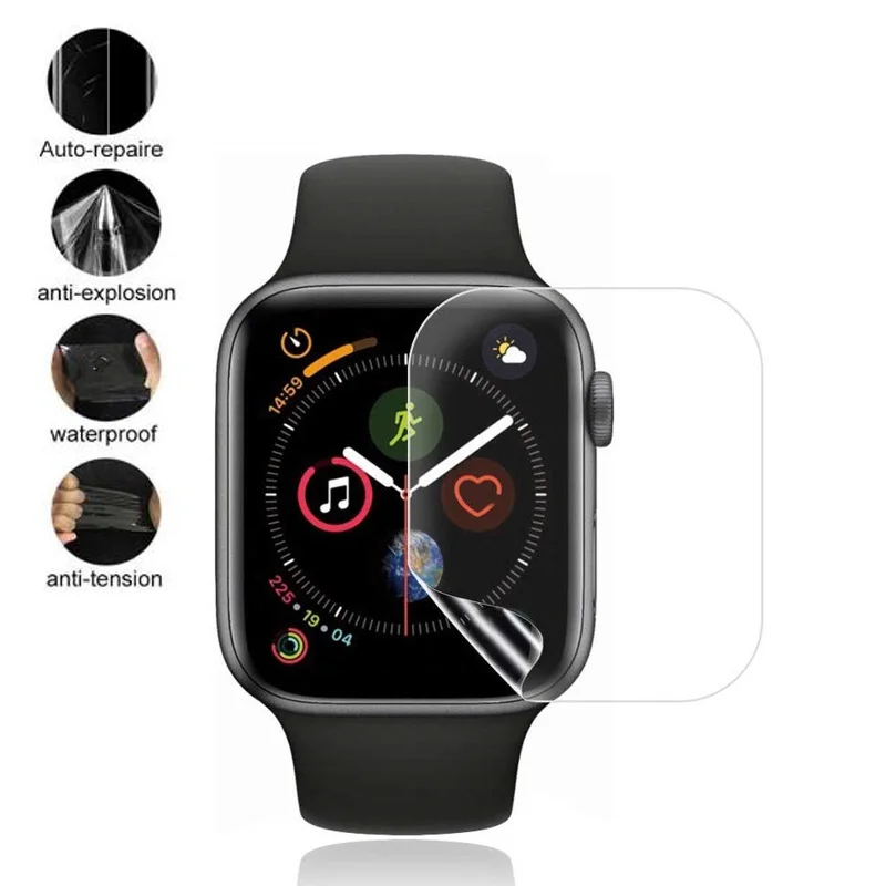 Мягкая Гидрогелевая 3d пленка для Apple watch 4 40 мм/44 мм 38 мм/42 400 шт. полное покрытие