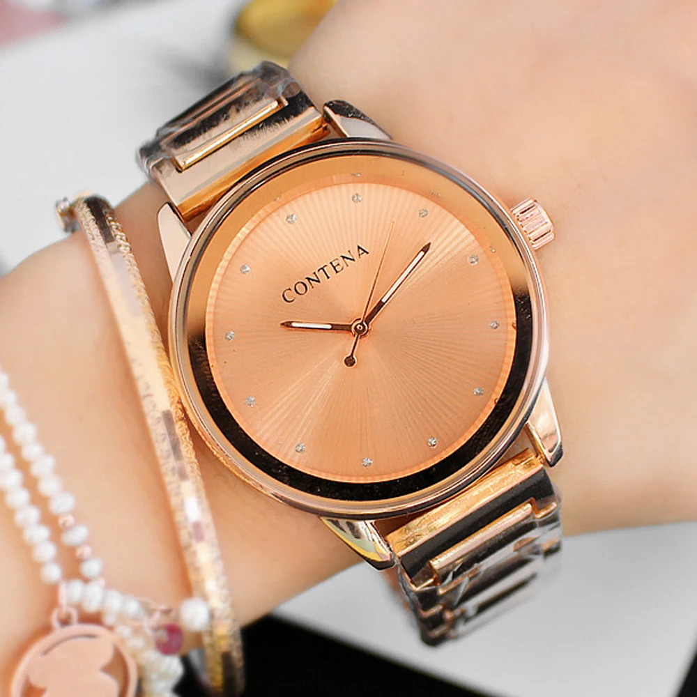 Montre Femme 2021 новые часы из розового золота Для женщин известный бренд класса люкс