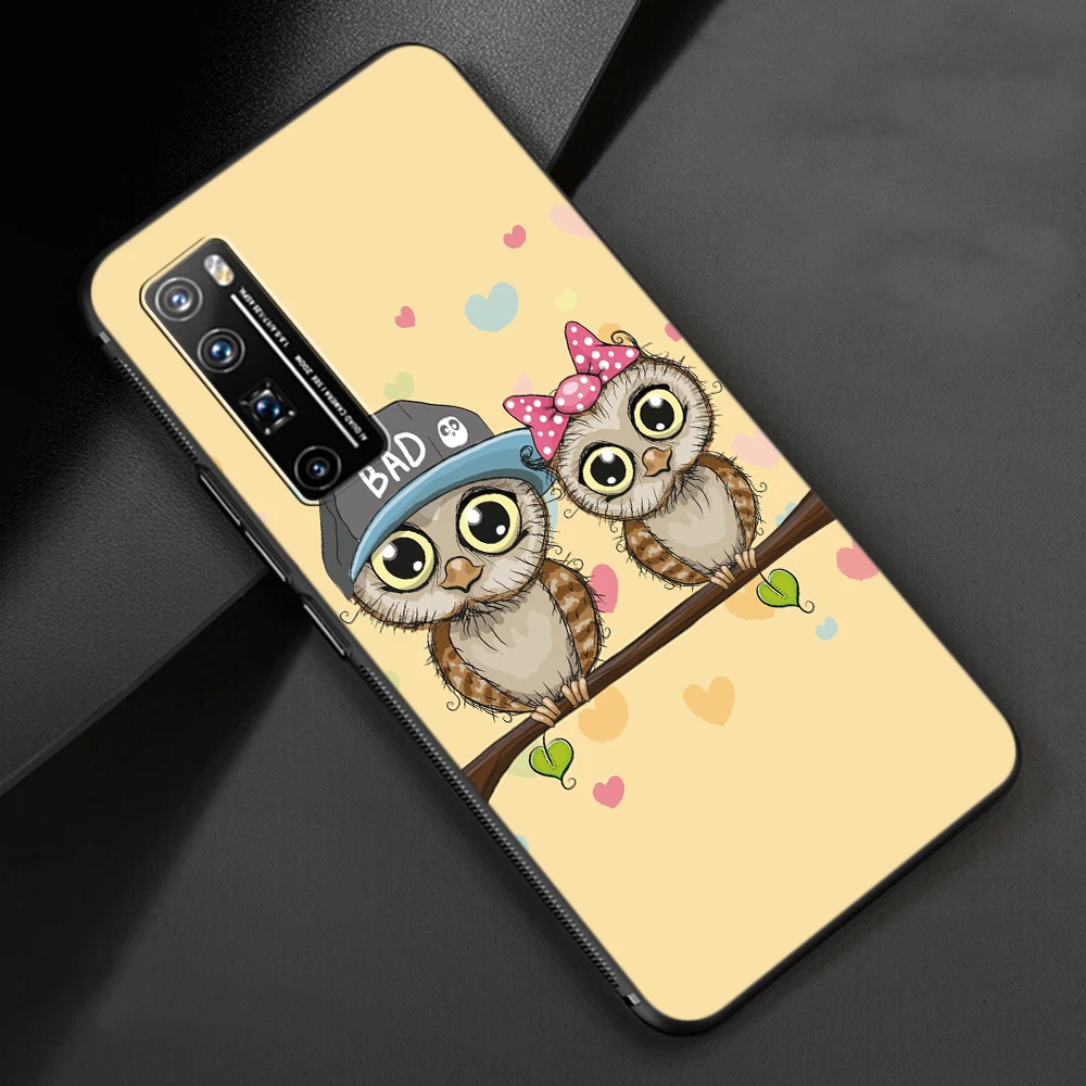 Мягкий силиконовый чехол Z16 с изображением животных Совы для Huawei Nova 4 5 6 7 Pro 5i 5T SE