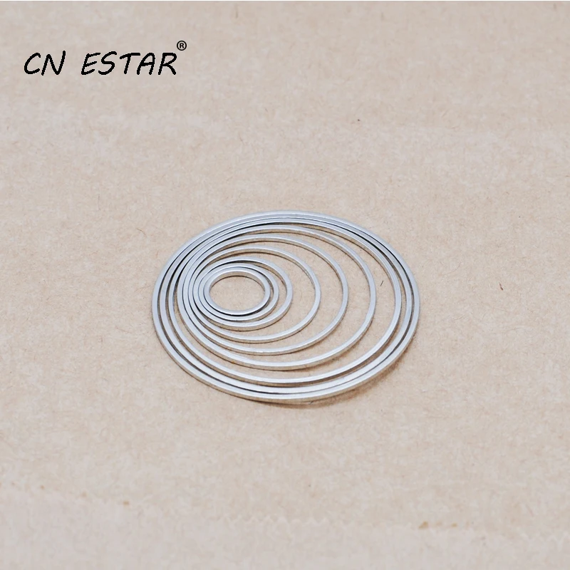 50 шт./лот геометрические аксессуары круглой формы из родиевого цвета сделай сам