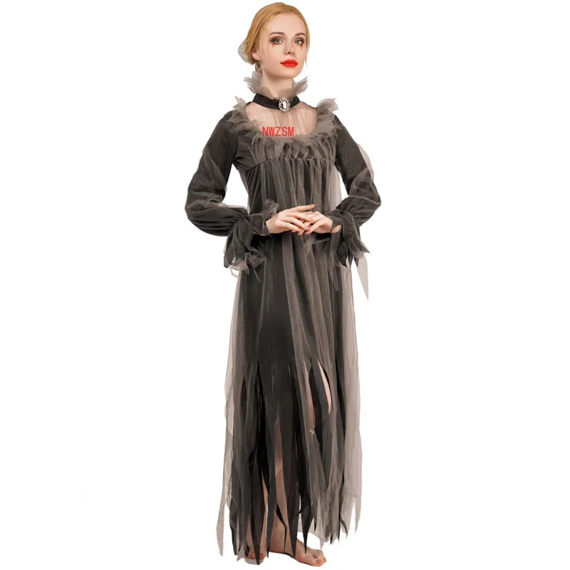 Костюмы на Хэллоуин нарядное платье для взрослых готическое вампира одежда
