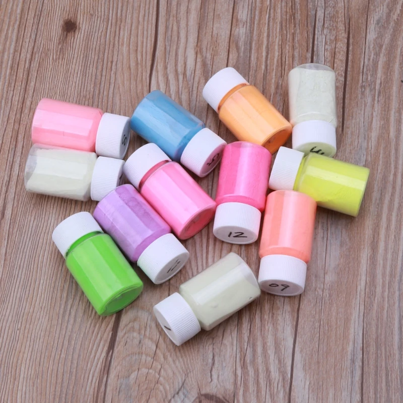 

12Color 40g Luminous Resin Pigment Kit Glow In the Dark Powder Pigment Kit Craft X7YA