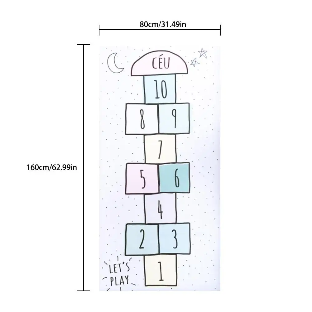 

Bedroom Bedside Carpet Hallway Doormat Kids Bedroom Rug Creative Hopscotch Play Mat For Living Room Area Rug Decoration