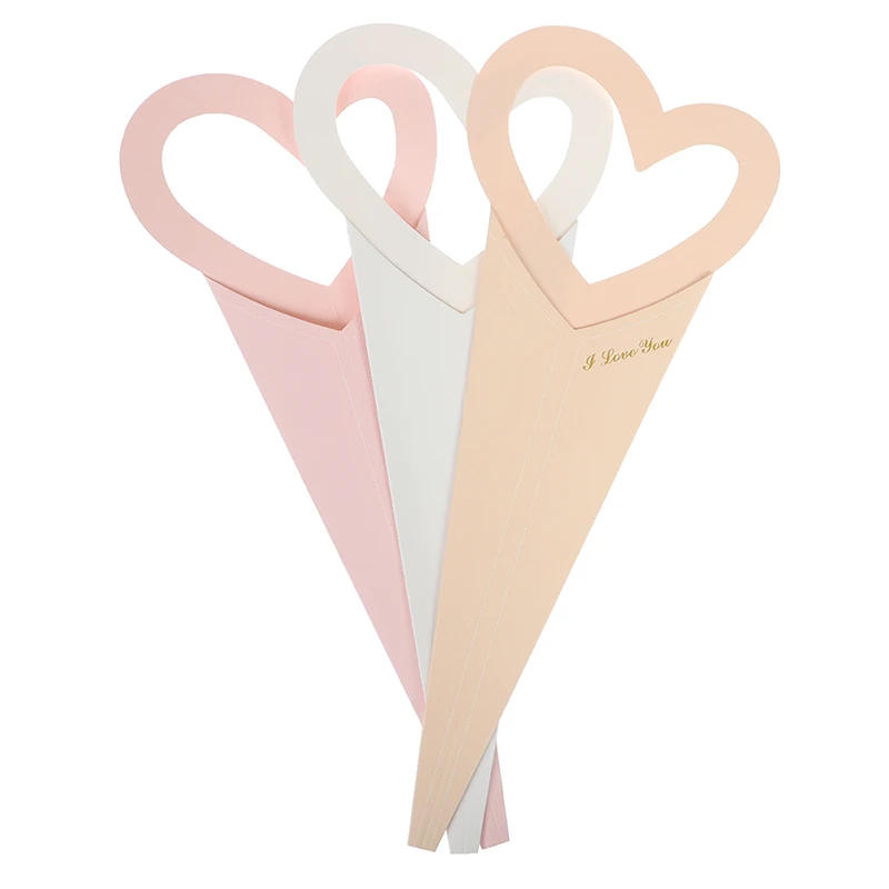 

Love Flower Box Kraft Paper Flower Bags Rose Florist Wrapping Gift Box Flower Packaging Box Small Bouquet Wedding Decoration Box