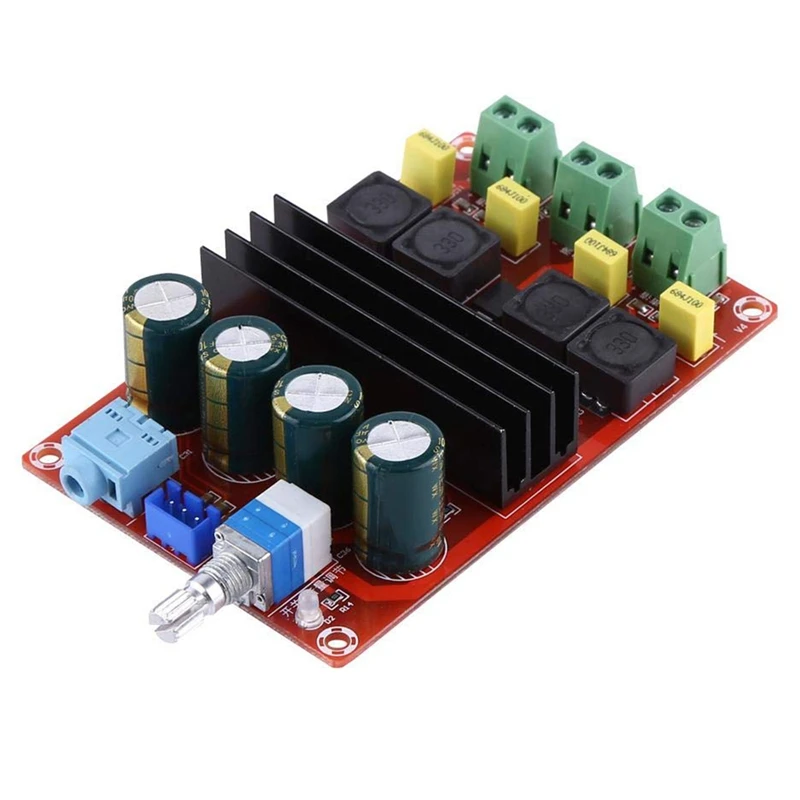 

Power Amplifier Board High Power 2X 100W DC12-24V Dual Channel Digital Amplifier Audio Board Stereo Amp XH-M190