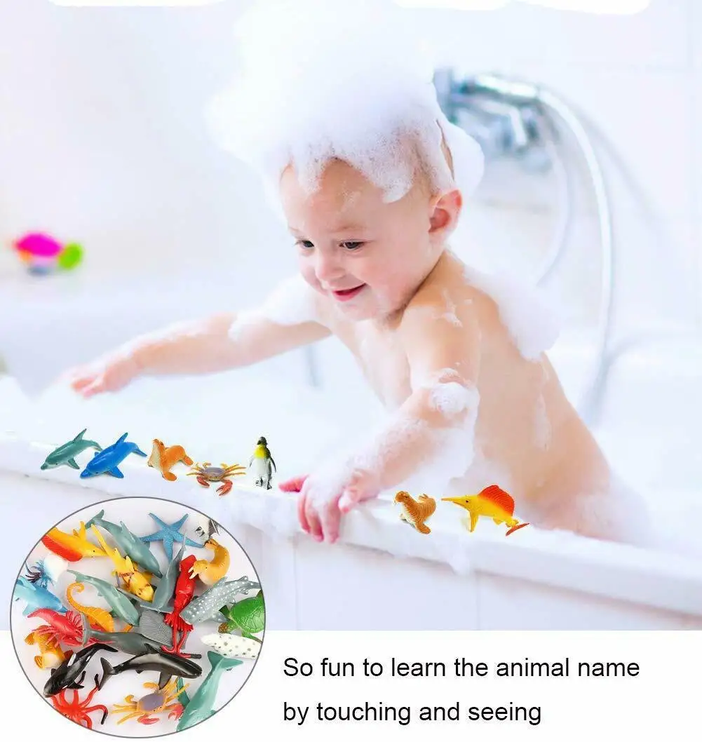 24 шт./лот моделирование морских животных модель украшения океанской морской